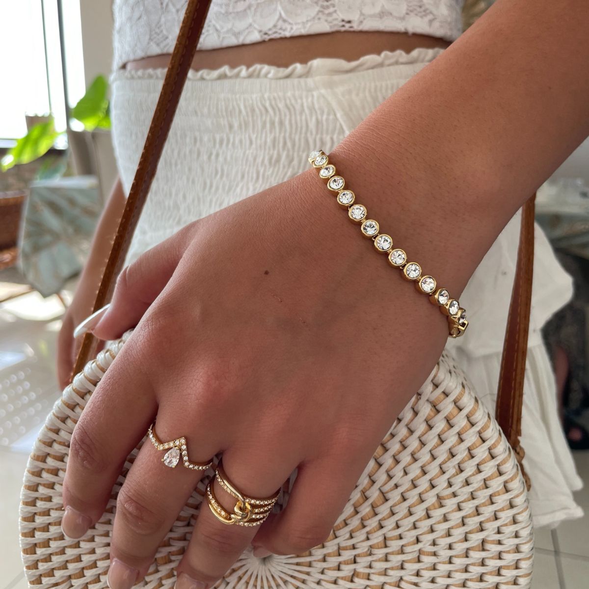 BLOOM CRYSTAL - Pulsera Tennis con Cristales Austriacos