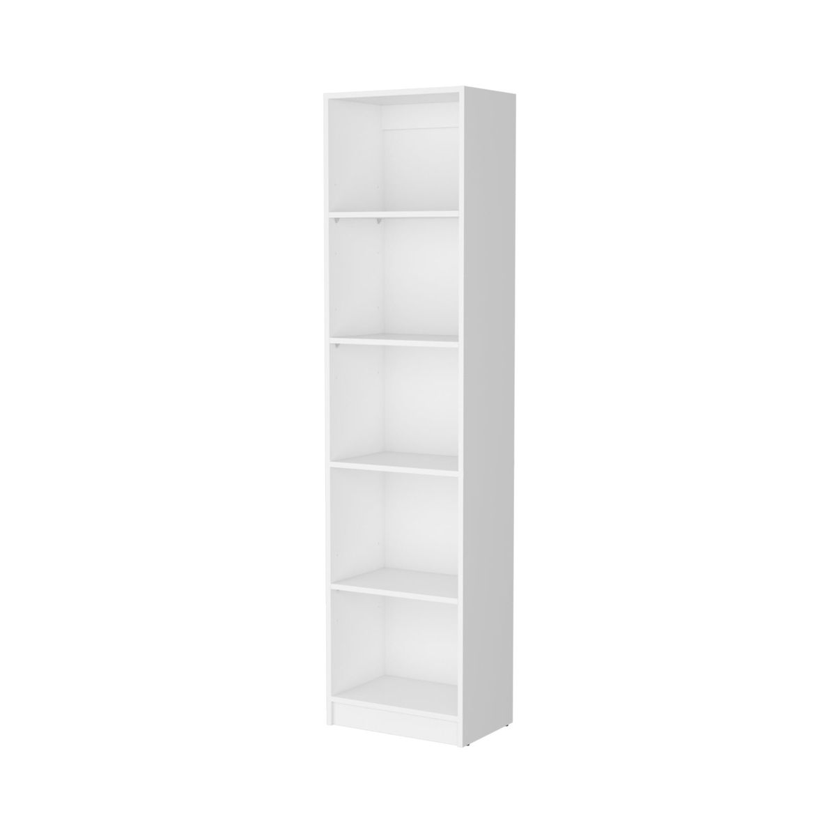 FMFURNITURE - Biblioteca Estante 5 Repisas Melamina Blanco 180.6x45x29.9 cm