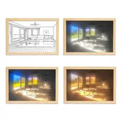 GENERICO - Lampara Led Escritorio Cuadro Pintura Usb Decoracion Hogar 265032