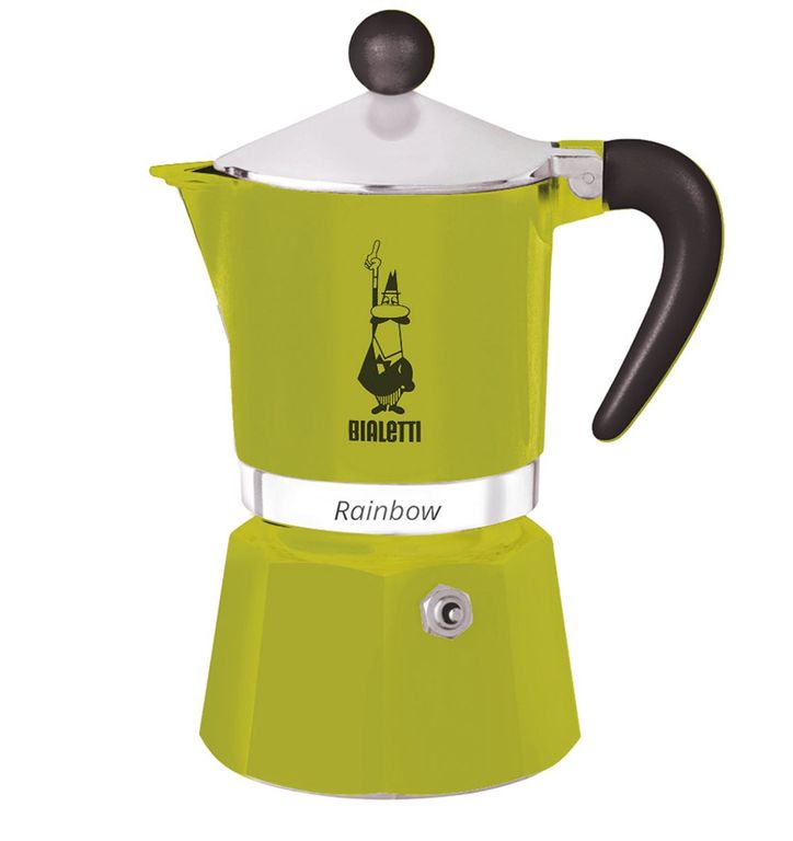 Cafetera Italiana Rainbow Verde 6 Tazas 250ml