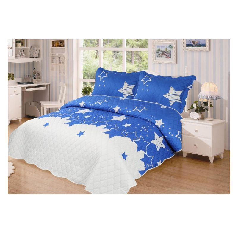 GENERICO - Cubrecama Quilt Verano 1.5 Plaza y Media Diseño Estampado