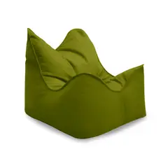 GENERICO - Puff Sillón Felpa Verde Con Relleno