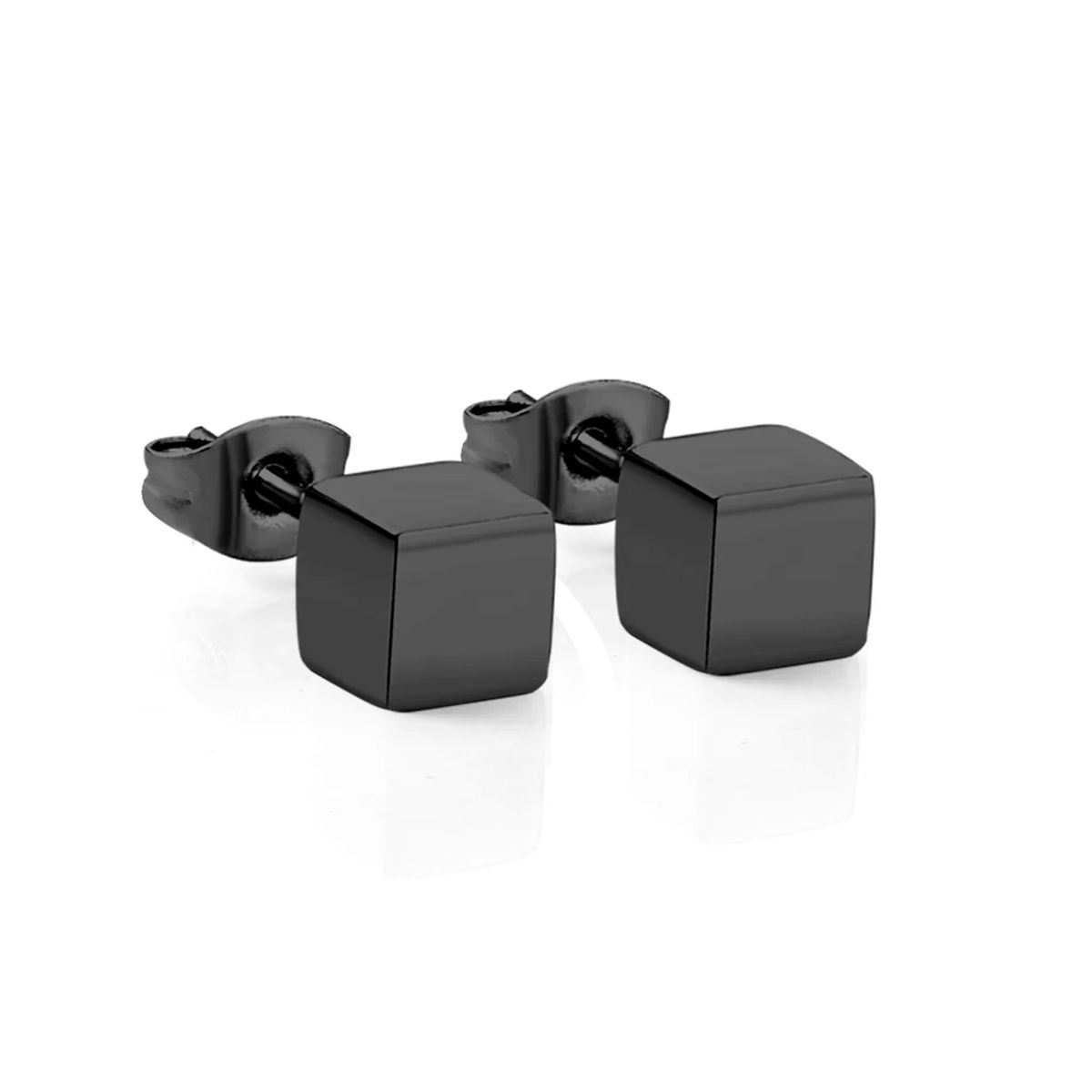 GENERICO - Aros de Acero Tipo Stud Cubo - Cadiz Black