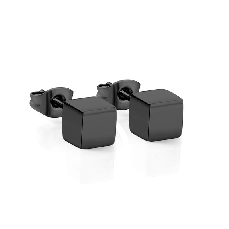 GENERICO - Aros de Acero Tipo Stud Cubo - Cadiz Black