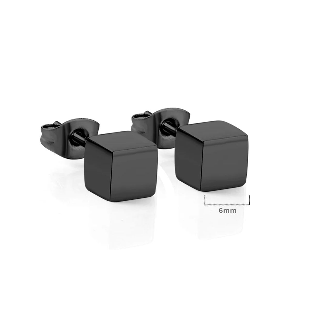 GENERICO - Aros de Acero Tipo Stud Cubo - Cadiz Black