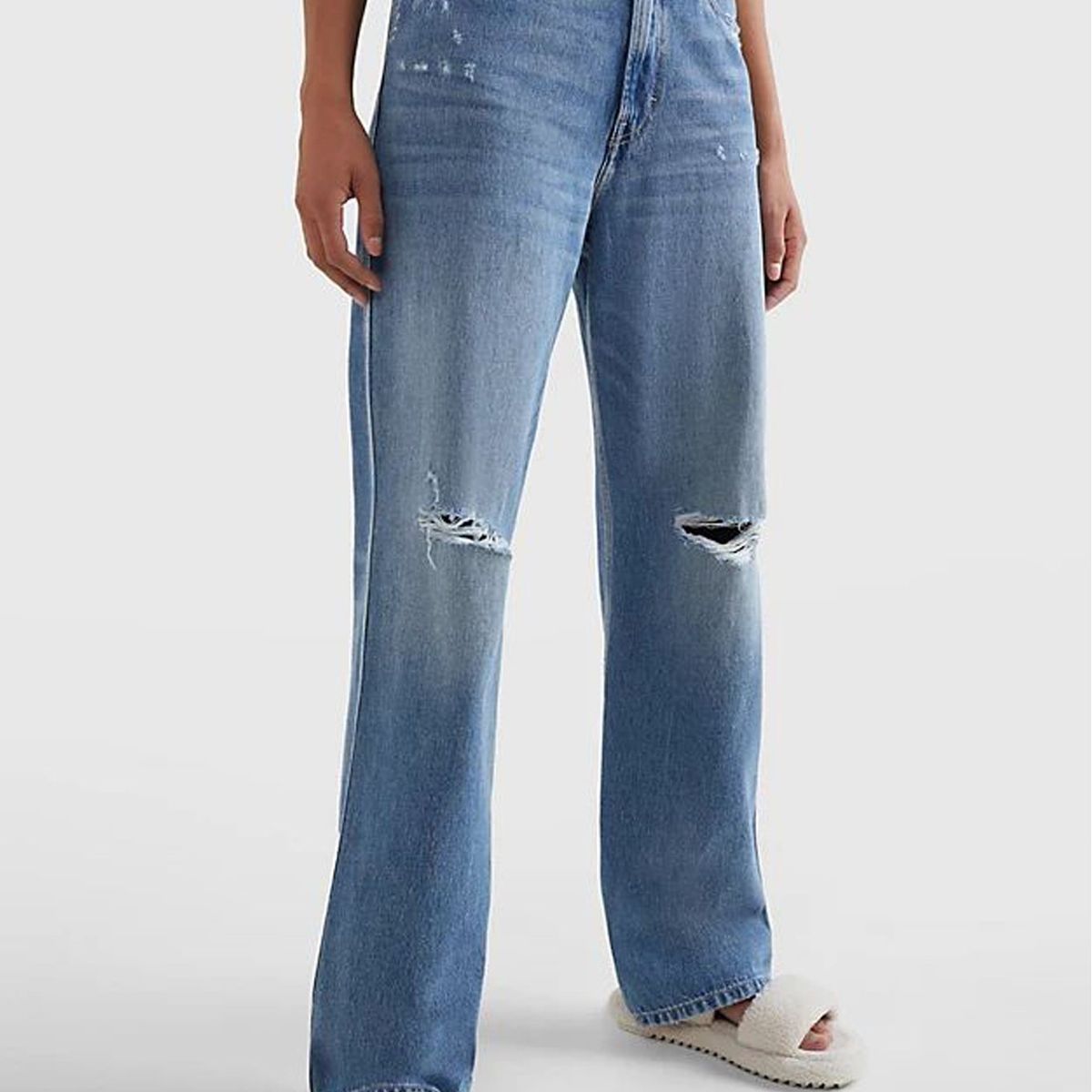 TOMMY HILFIGER - Jeans Betsy Relaxed Talle Medio Azul Mujer