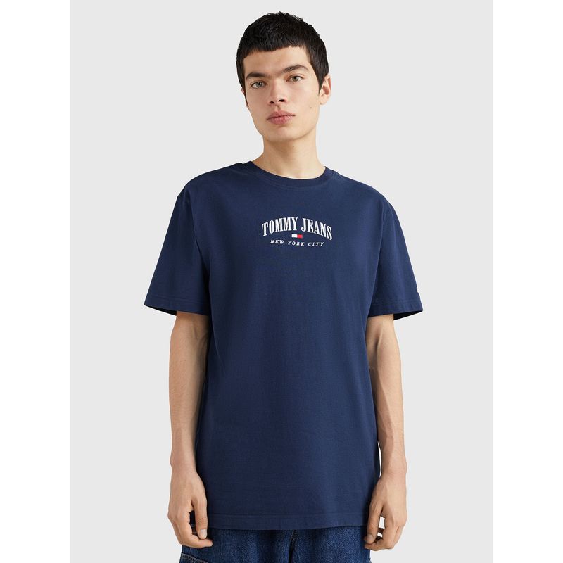 TOMMY HILFIGER - Polera Classic Varsity Azul Hombre
