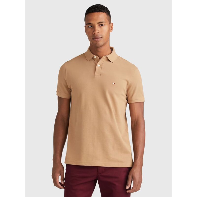 TOMMY HILFIGER - Polo Essential Regular Fit Beige Hombre