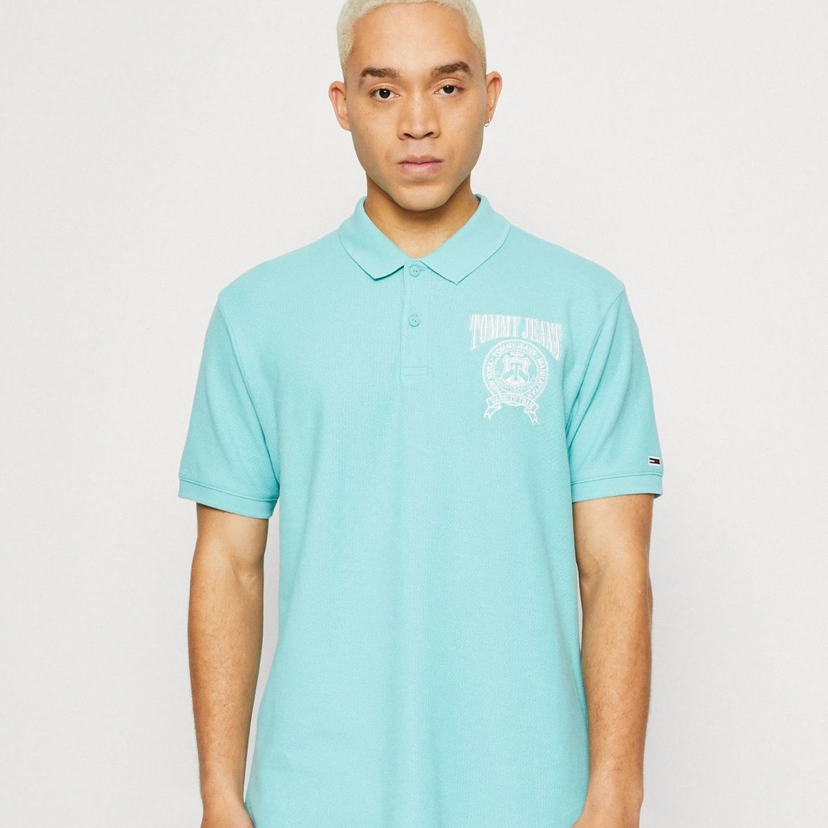 TOMMY HILFIGER - Polo Relaxed Varsity Con Logo Verde Hombre