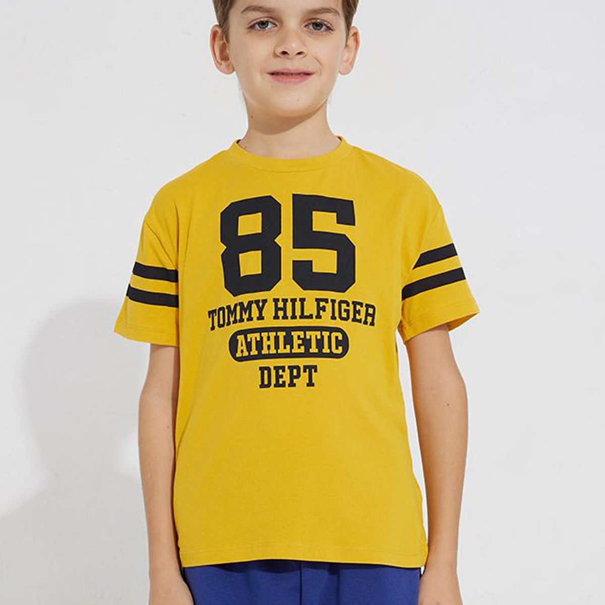 TOMMY HILFIGER - Polera Logo Collegiate 85 Amarillo Niño