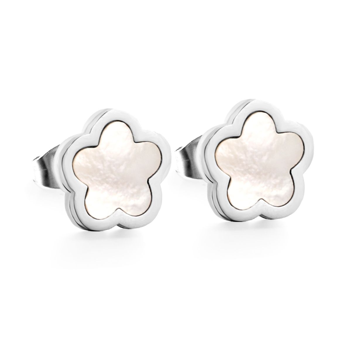 GENERICO - Aros de Acero Tipo Stud Flor - Hortensia Steel