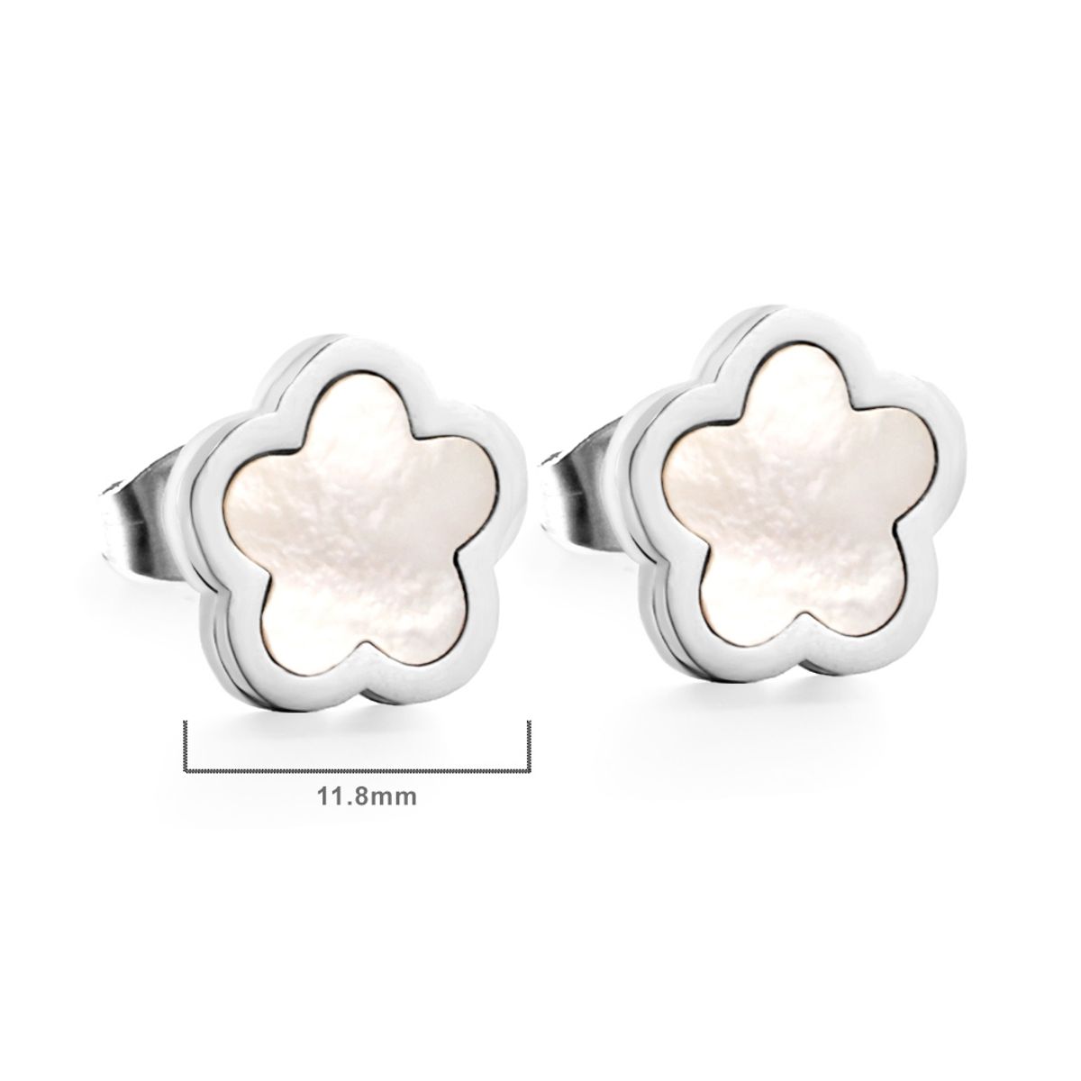 GENERICO - Aros de Acero Tipo Stud Flor - Hortensia Steel