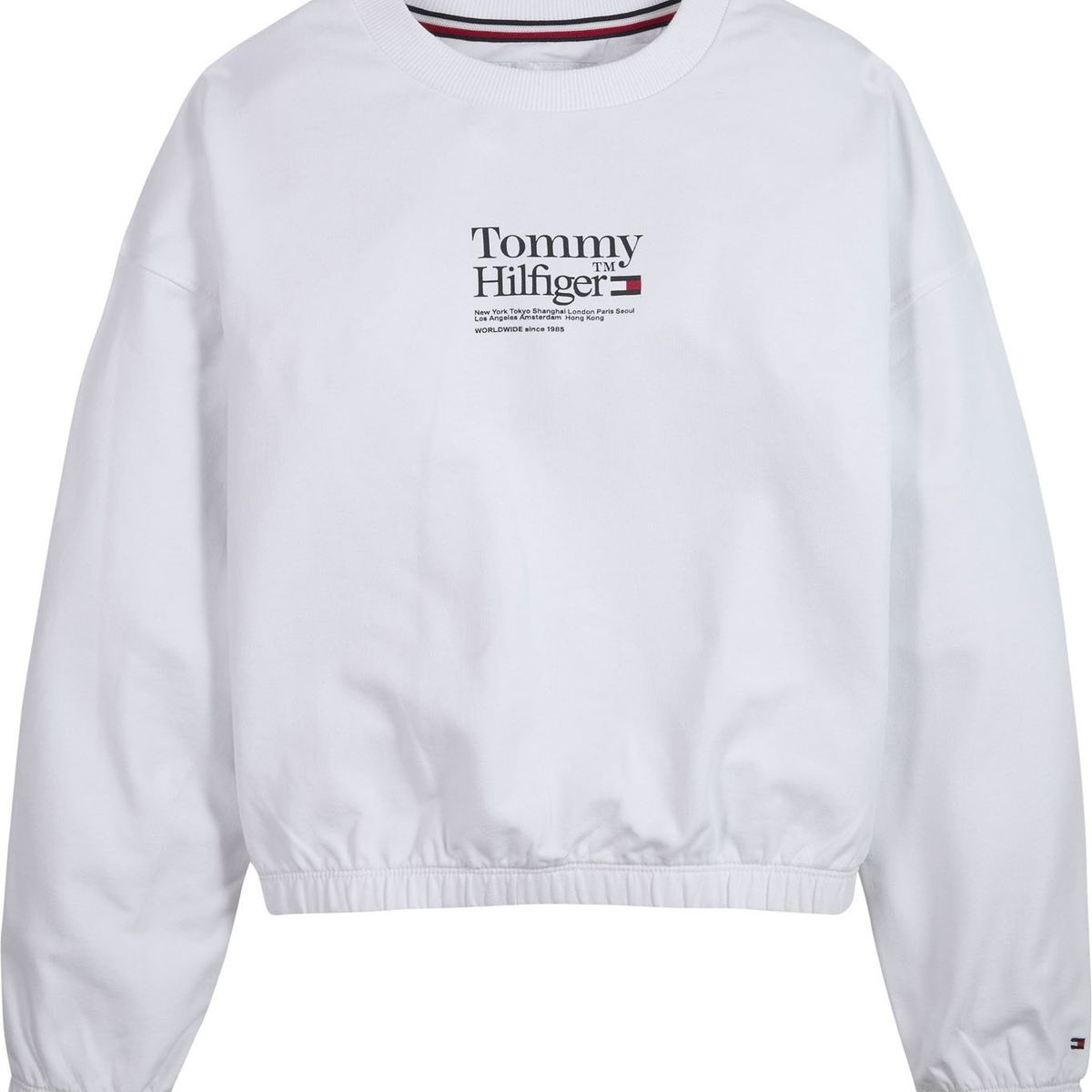 TOMMY HILFIGER - Polerón Timeless Con Logo Blanco Niña
