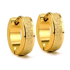 GENERICO - Aros de Acero Argolla Bañados en Oro 18K - Mallorca Gold