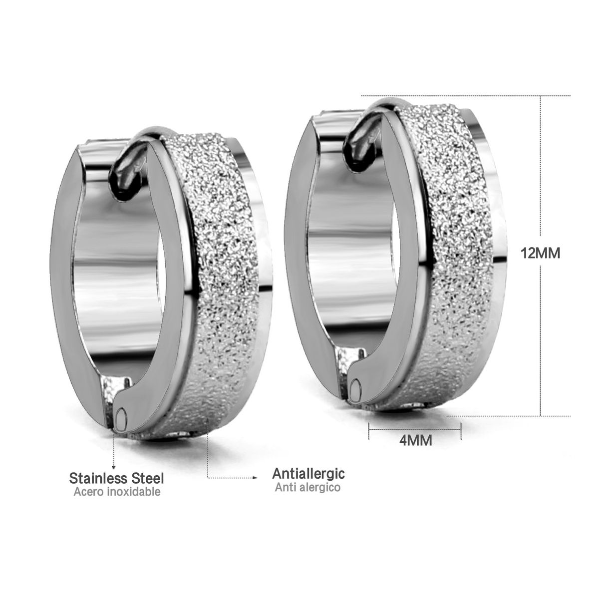 GENERICO - Aros de Acero Huggie - Mallorca Steel