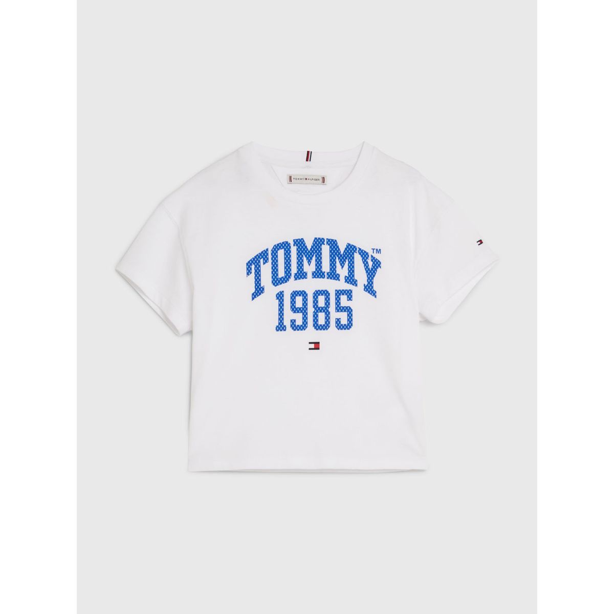 TOMMY HILFIGER - Polera Varsity Logo Blanco Niña