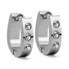 GENERICO - Aros de Acero Argolla con Piedreria- Tenerife Steel