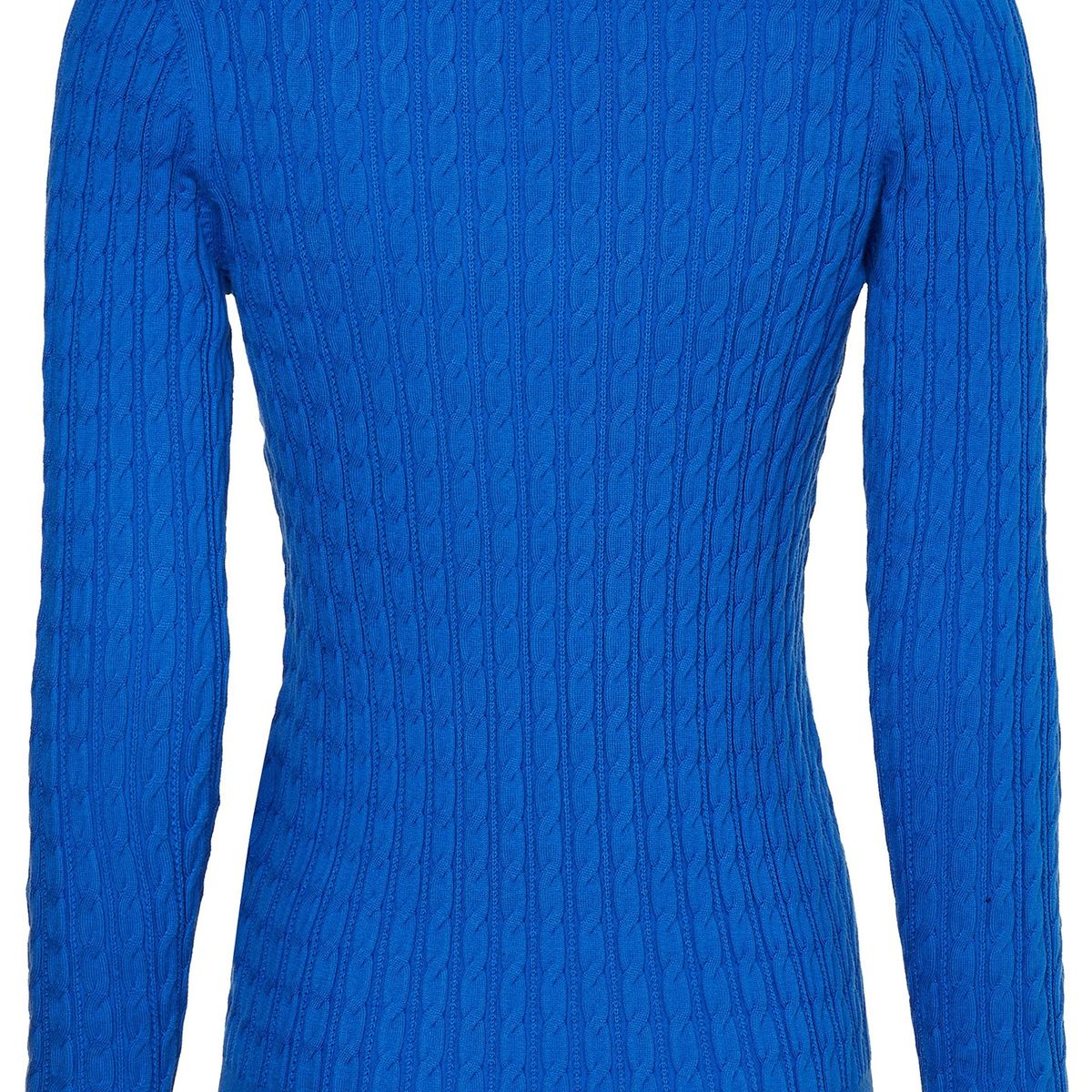TOMMY HILFIGER - Sweater Tejido Cable V-Neck Azul Mujer