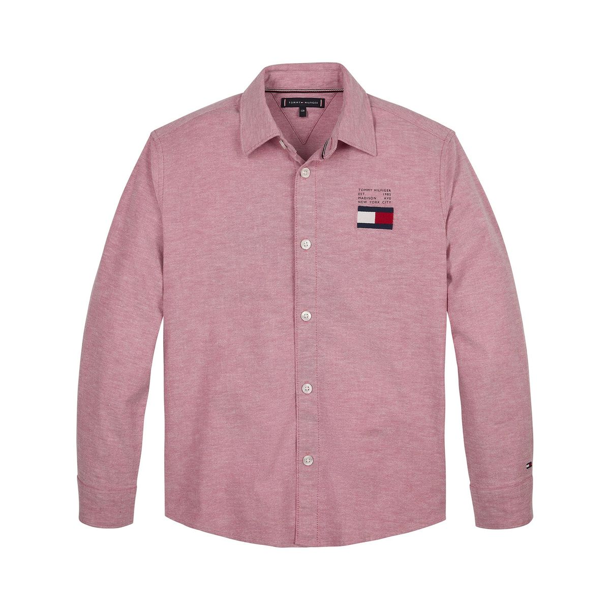 TOMMY HILFIGER - Camisa Oxford Con Logo Rosa Niño