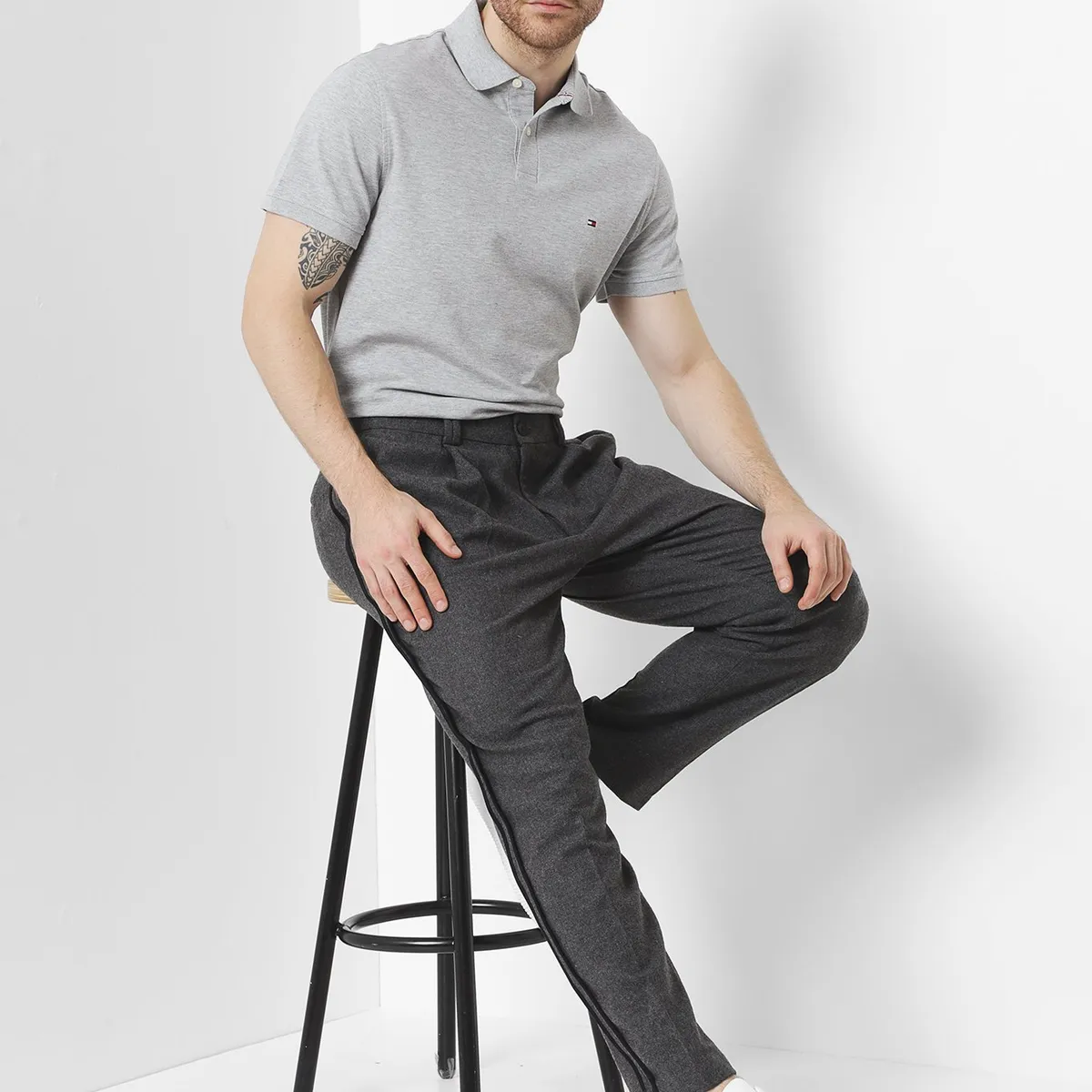 TOMMY HILFIGER - Polo Im 1985 Regular Fit Gris Tommy Hilfiger