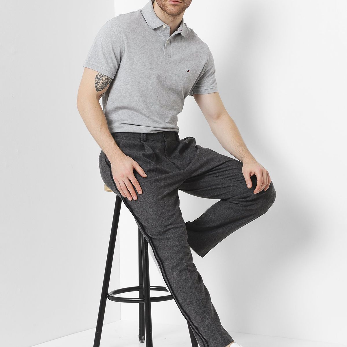 TOMMY HILFIGER - Polo Im 1985 Regular Fit Gris Tommy Hilfiger