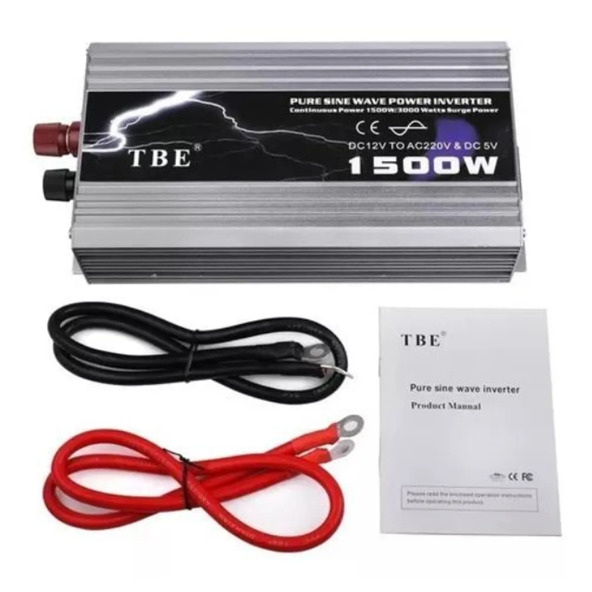 GENERICO - Inversor Voltaje 1500w Corriente 12v A 220v Auto
