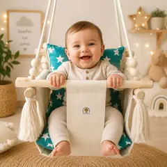 GENERICO - COLUMPIO ERGONÓMICO PARA BEBE CON CINTURON DE SEGURIDAD