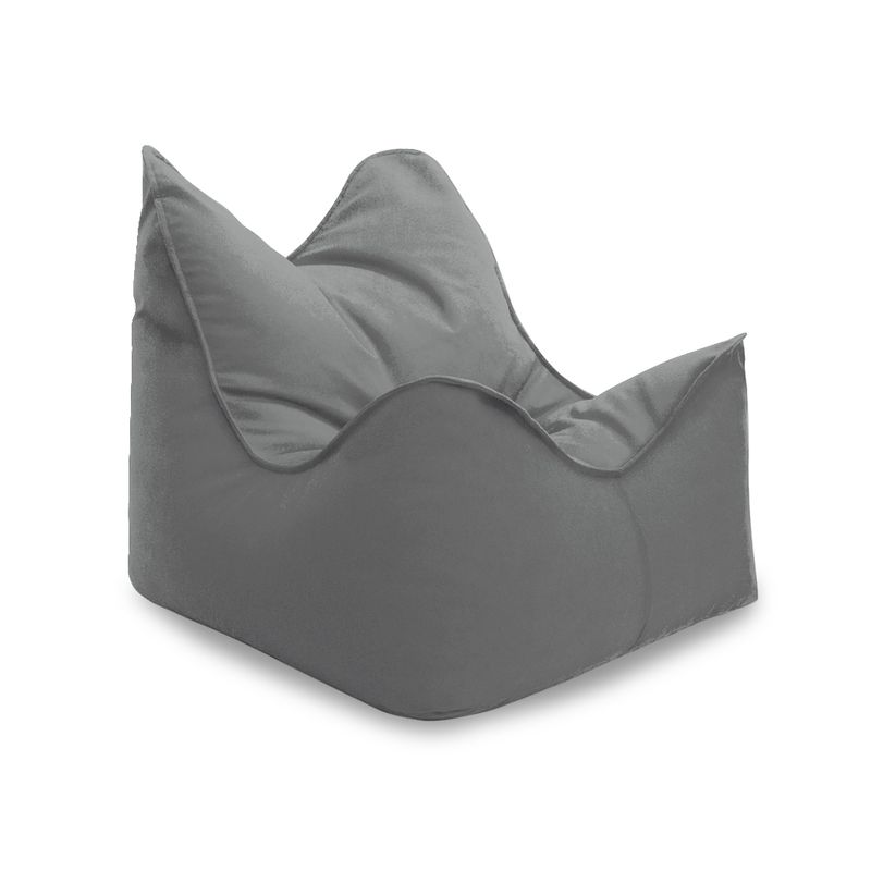 GENERICO - Puff Sillón Lona Gris Con Relleno