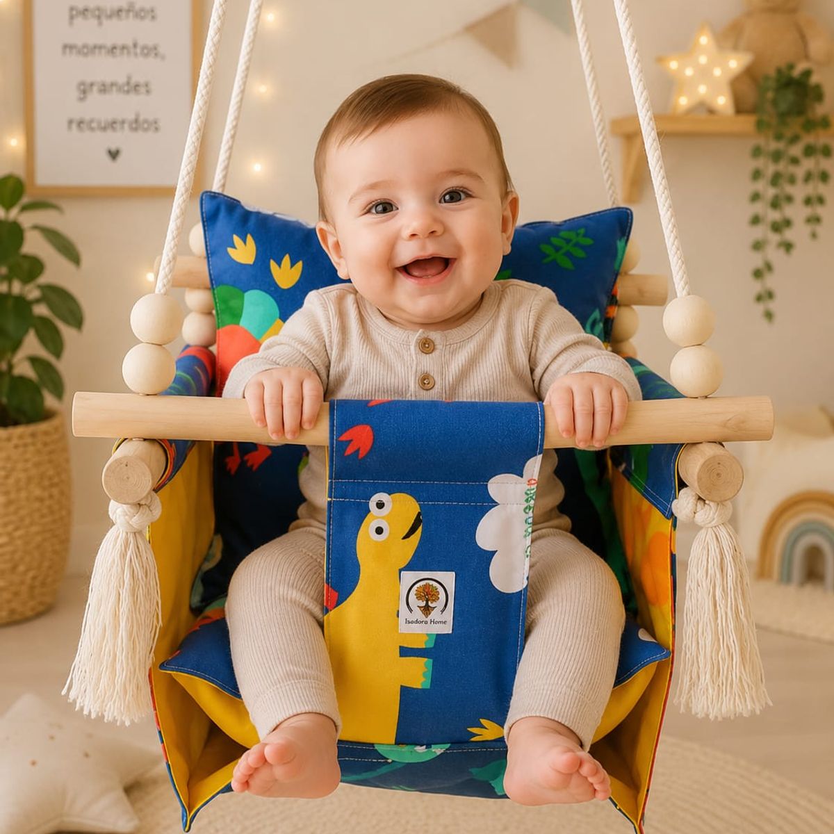 GENERICO - COLUMPIO ERGONÓMICO PARA BEBE CON CINTURON DE SEGURIDAD
