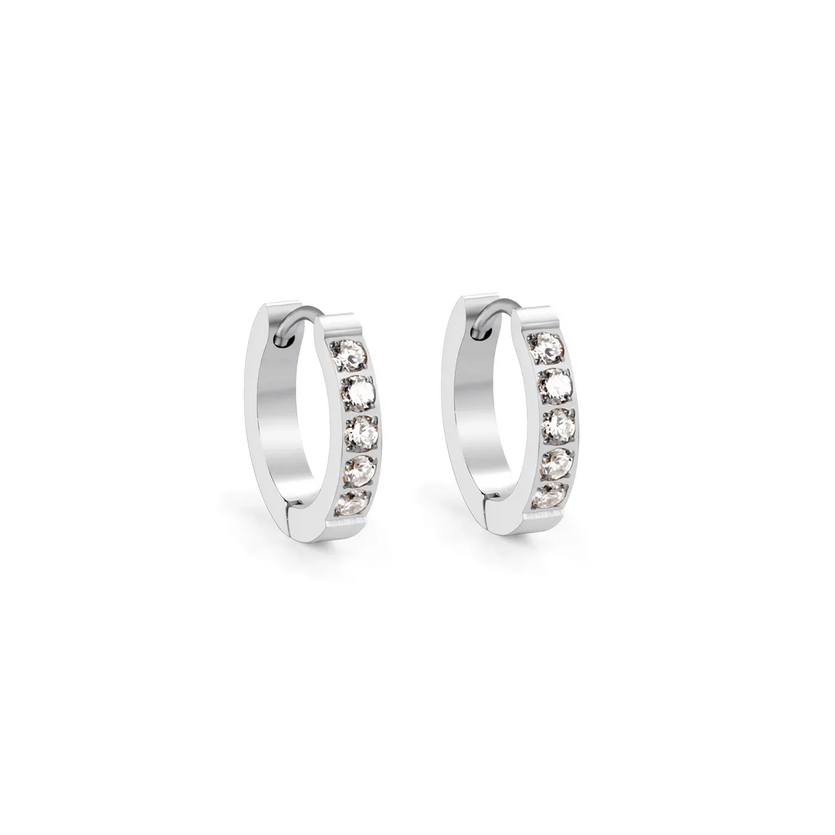 GENERICO - Aros de Acero Argolla con Piedreria - Lisboa Steel