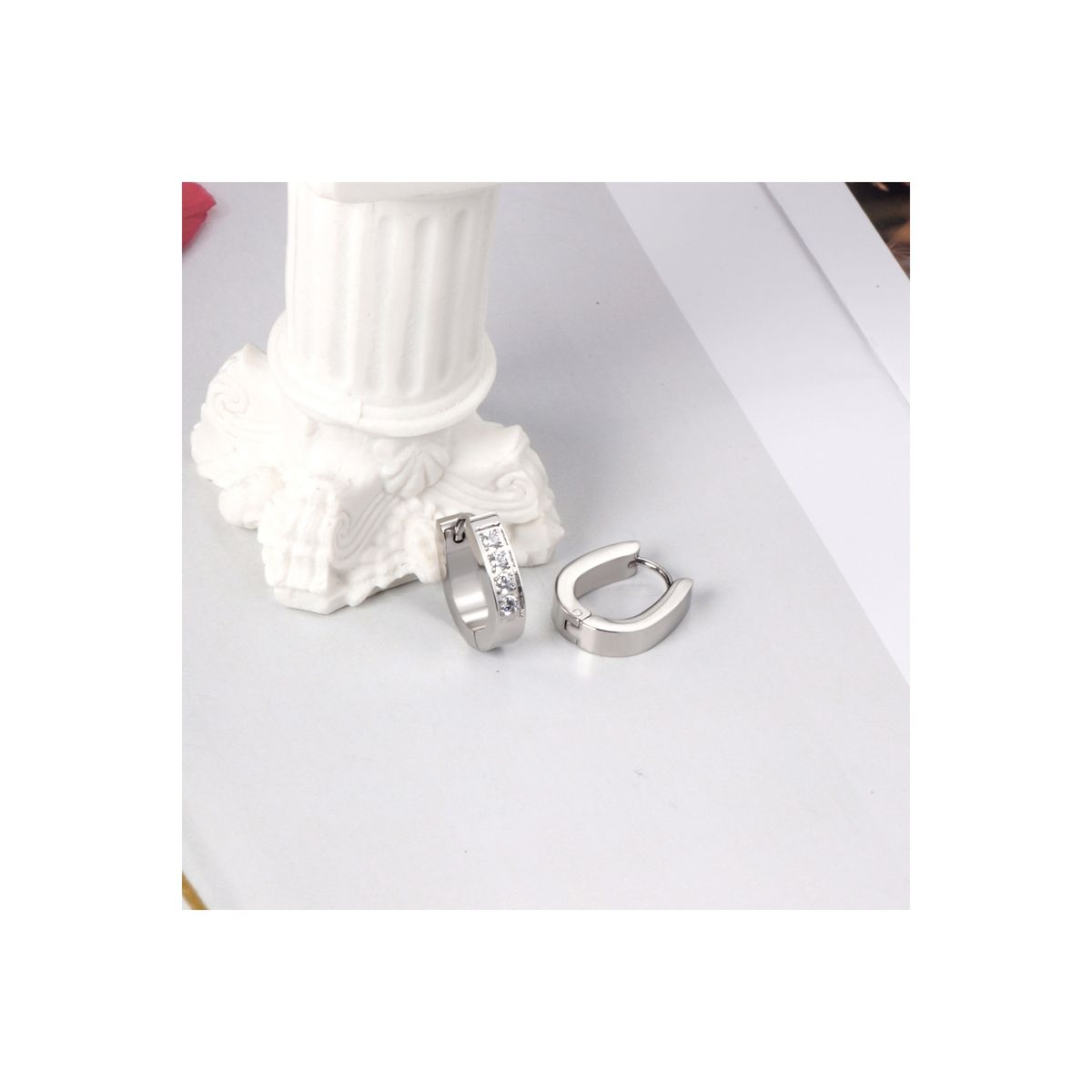 GENERICO - Aros de Acero Argolla con Piedreria - Oporto Steel