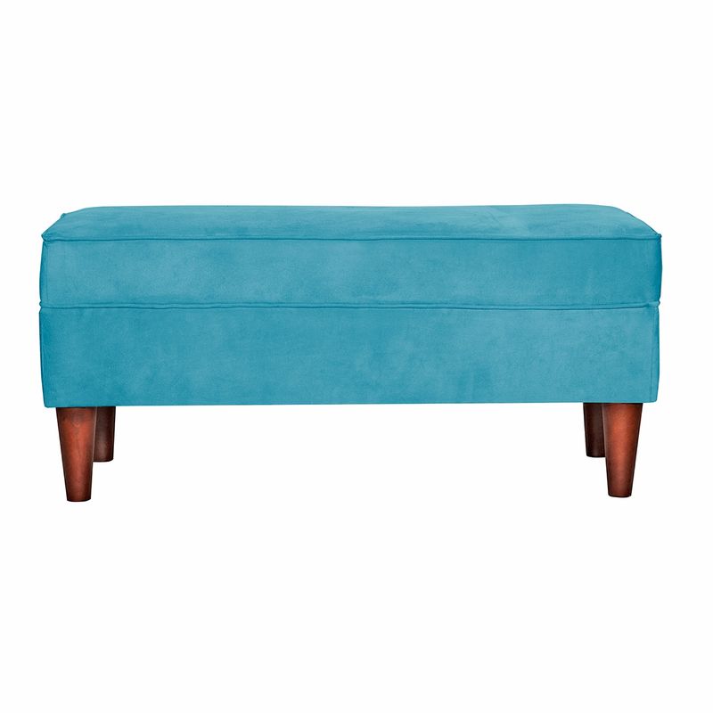 MASEL - Banqueta Florencia 100x45x42 Felpa Turquesa