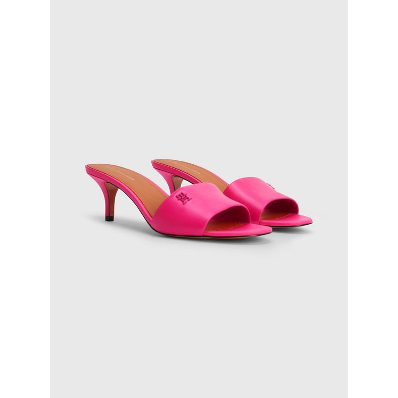 TOMMY HILFIGER - Sandalias Elevated Con Taco Rosa Mujer