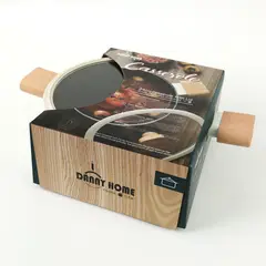 DANNY HOME - Olla Cacerola de Alumninio Forjado con Tapa Cristal y Silicona 24cm