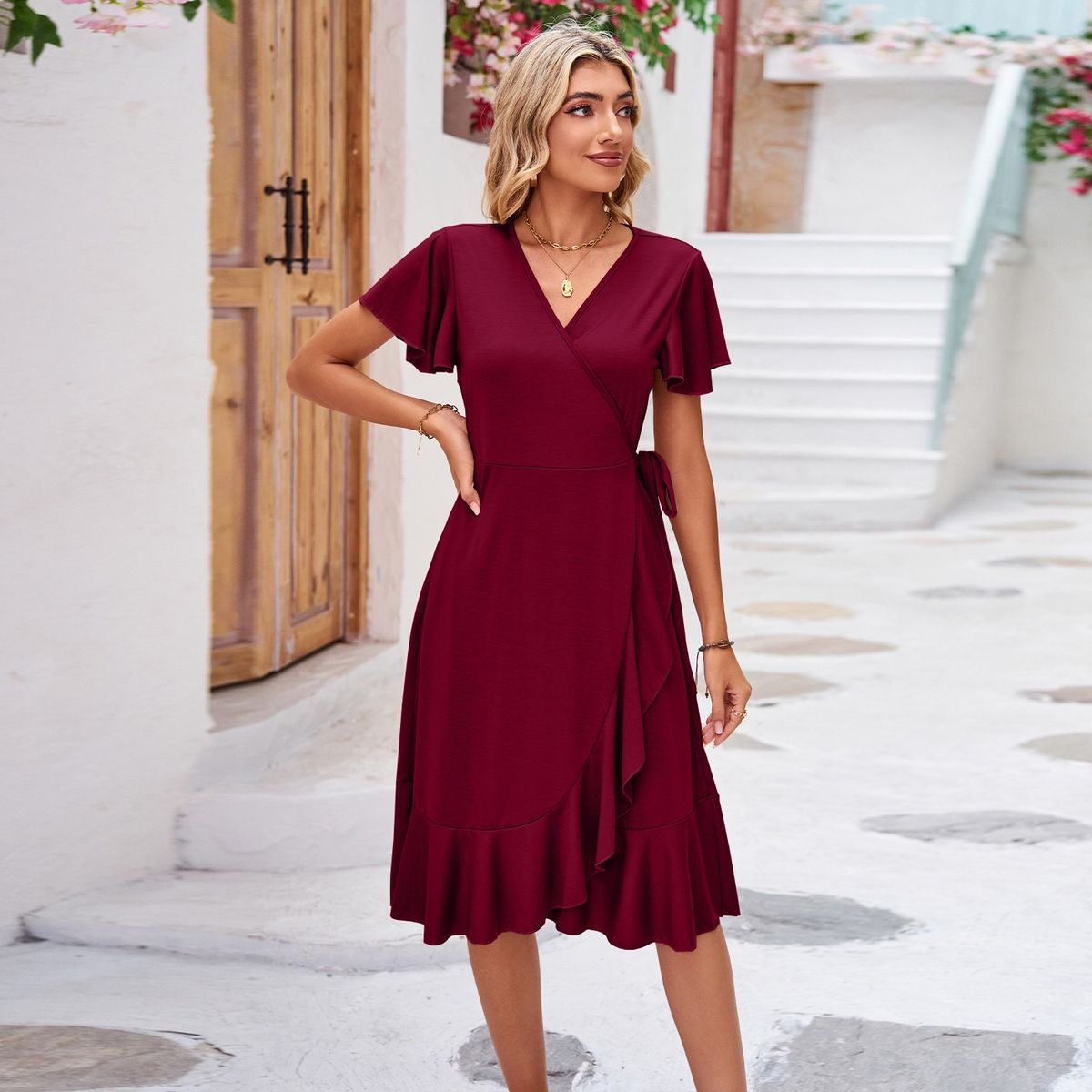 TIOZONEY - Vestido Mujer Básico