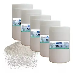 GENERICO - Pack 5 Unidades Cloro Granulado Para Piscina, Pote 1kg