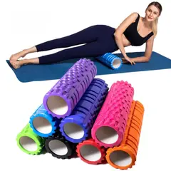 CRUSEC - Rodillo Resina Yoga Masaje Muscular Ejercicio Color Naranja