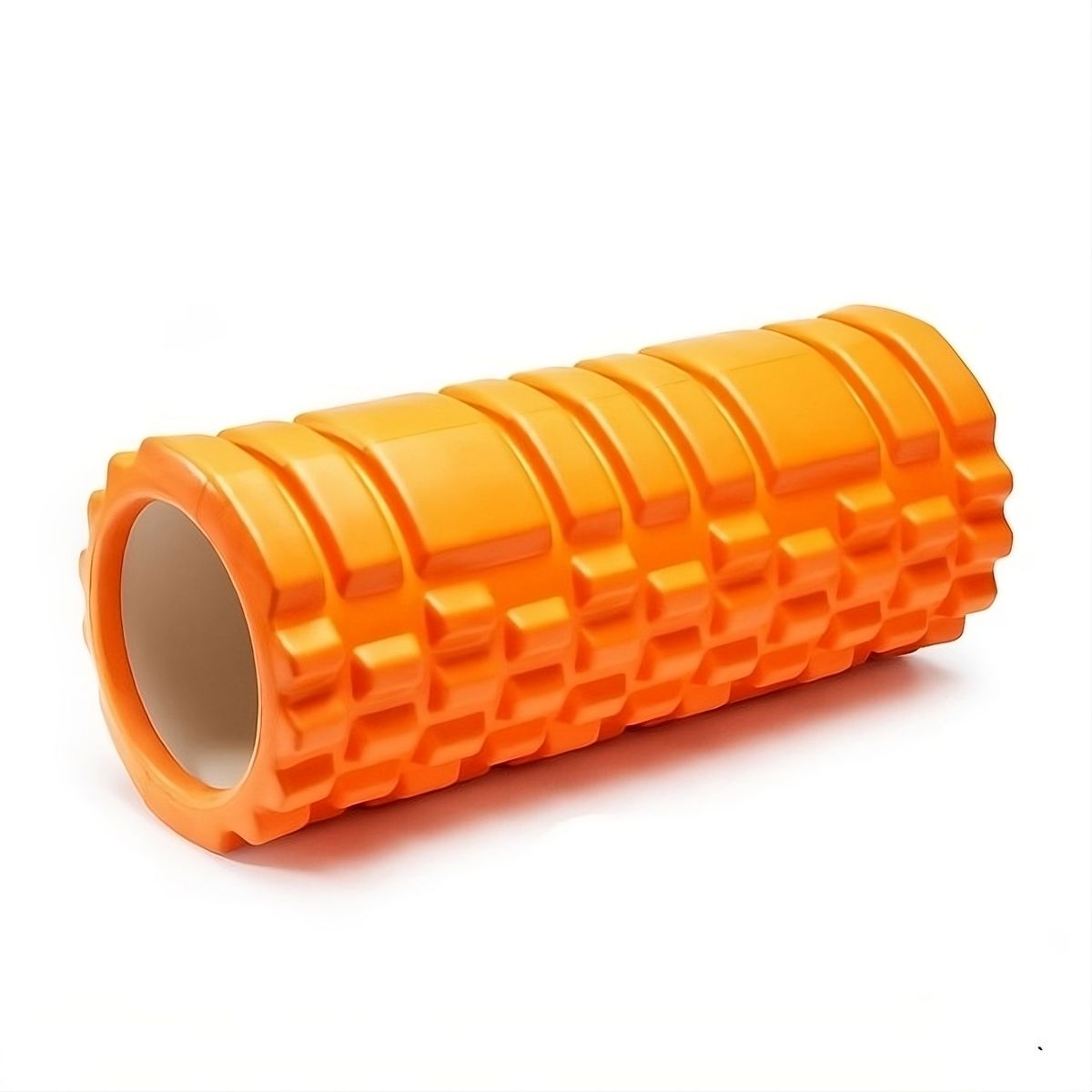 CRUSEC - Rodillo Resina Yoga Masaje Muscular Ejercicio Color Naranja