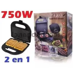 GENERICO - Tostador Sandwichera Parrillera Para Pan Carne 2 En 1 PEQUEÑO