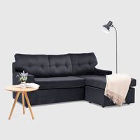 SECCIONAL ITALIA REVERSIBLE FELPA NEGRO