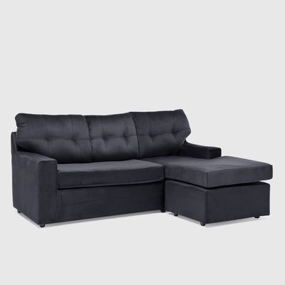 Imagen 2 del producto SECCIONAL ITALIA REVERSIBLE FELPA NEGRO