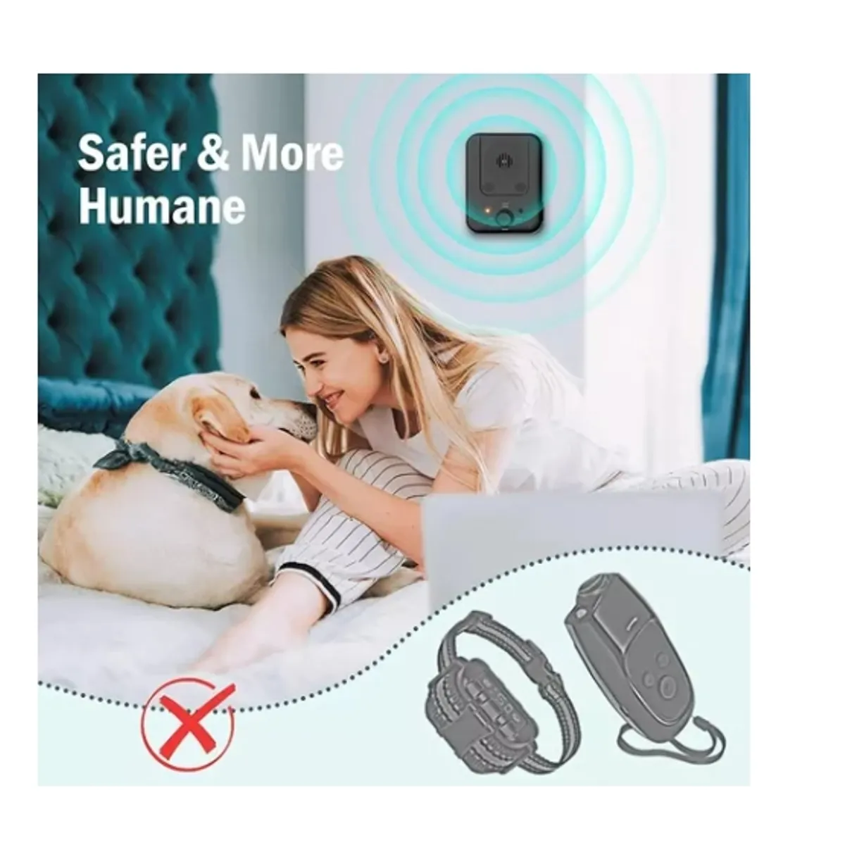 ESHOPANGIE - Dispositivo De Control De Ladridos De Perros 3 Modos Bark