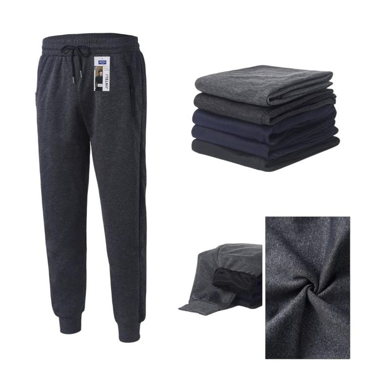 GENERICO - Pack 3 Pantalones Buzo Hombre Sin Polar/Con Puño Deportivo
