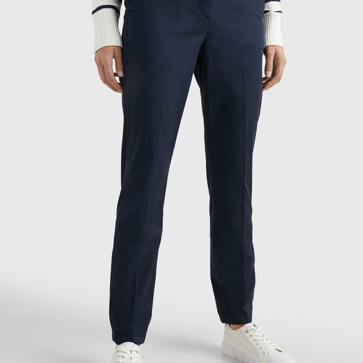 TOMMY HILFIGER - Pantalón Chino Slim Fit Azul Mujer