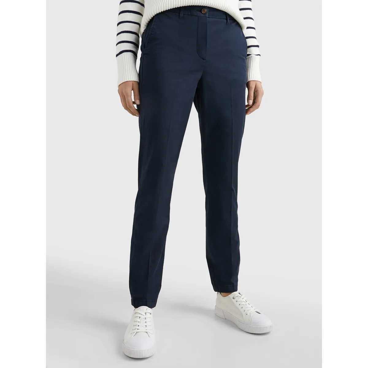 TOMMY HILFIGER - Pantalón Chino Slim Fit Azul Mujer