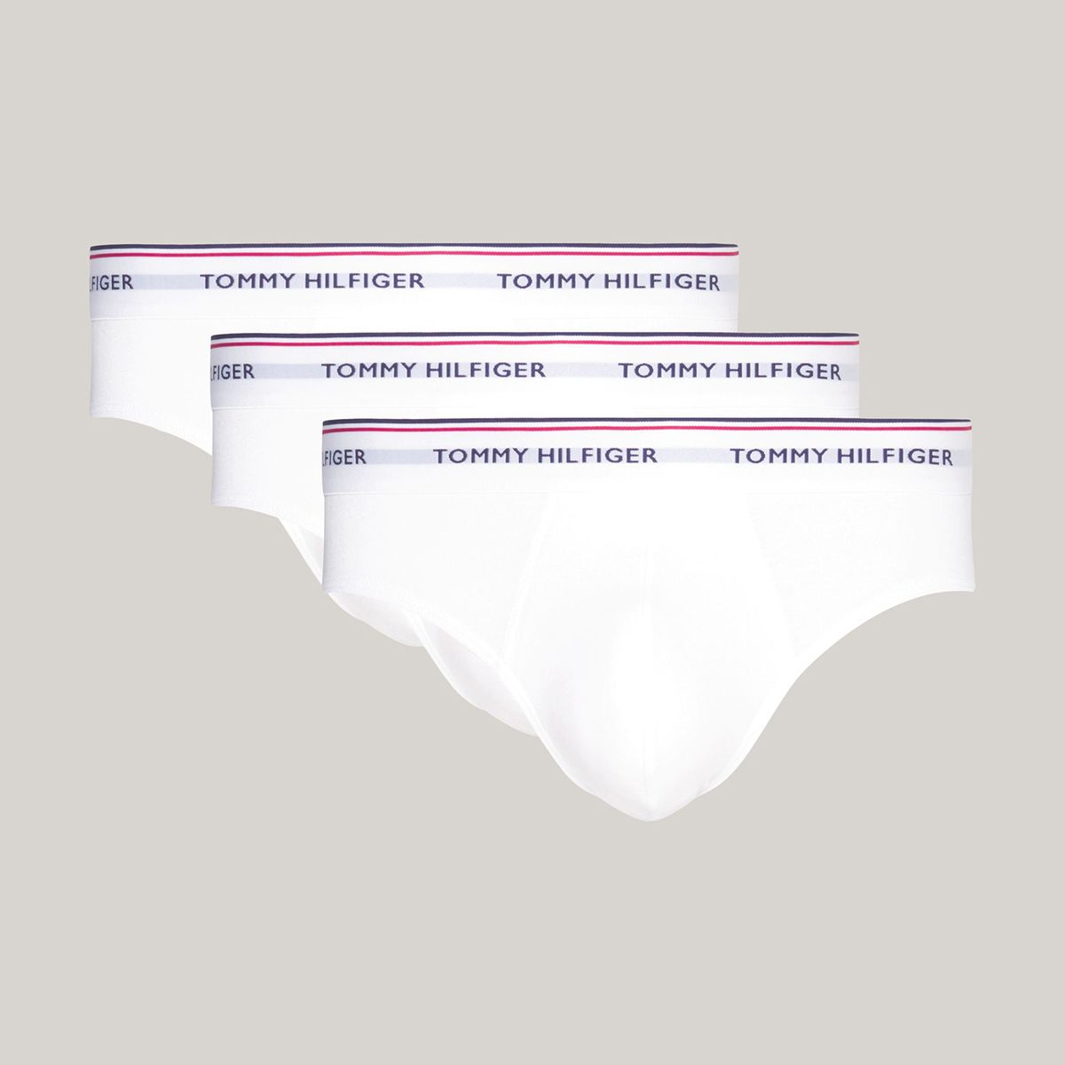 TOMMY HILFIGER - Pack De 3 Calzoncillos Slip Blanco Hombre