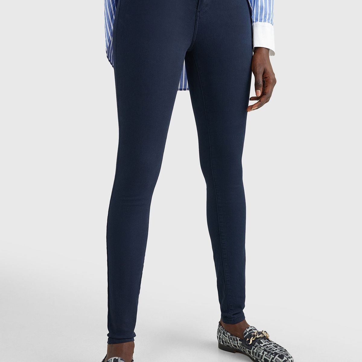 TOMMY HILFIGER - Jeans Harlem Skinny Talle Alto Azul Mujer