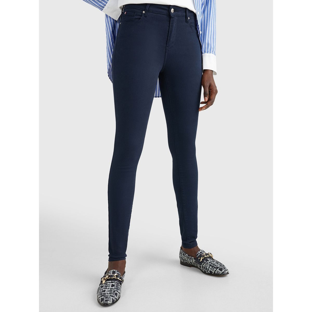 TOMMY HILFIGER - Jeans Harlem Skinny Talle Alto Azul Mujer