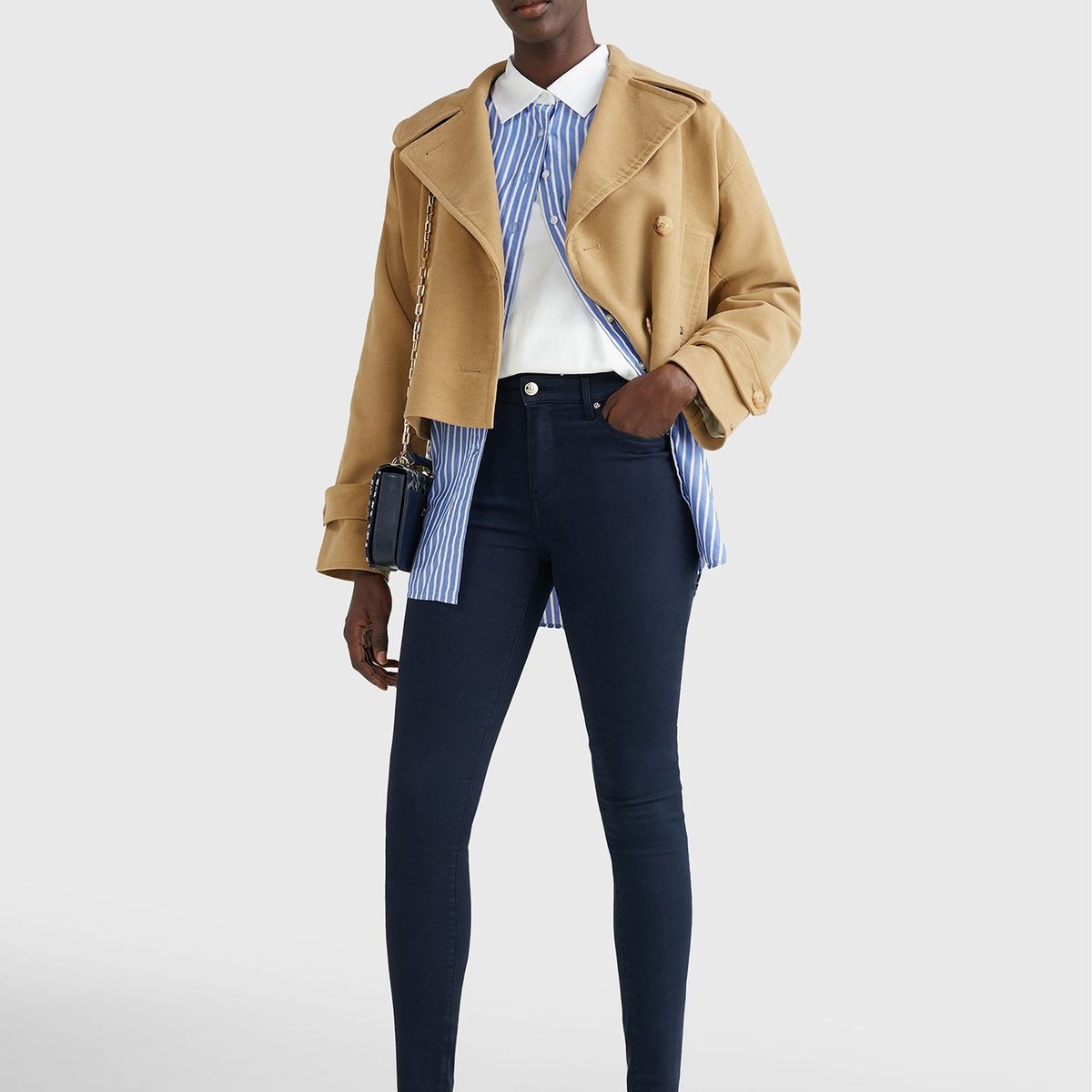 TOMMY HILFIGER - Jeans Harlem Skinny Talle Alto Azul Mujer