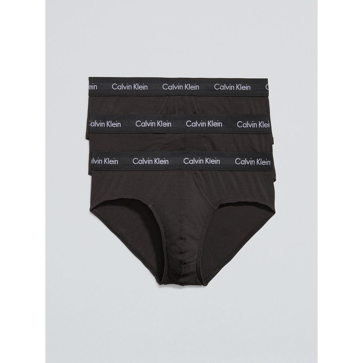 CALVIN KLEIN - Pack 3 Slips New Cotton Stretch Negro Calvin Klein